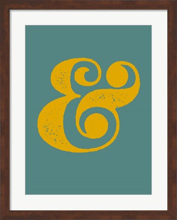 Framed Ampersand Blue and Yellow Print
