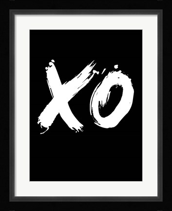 Framed XO Black Print