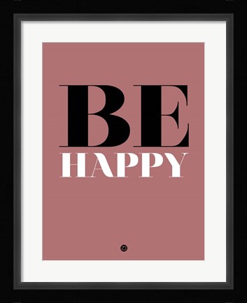 Framed Be Happy 2 Print