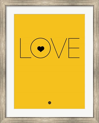 Framed Love Yellow Print
