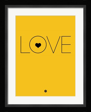 Framed Love Yellow Print