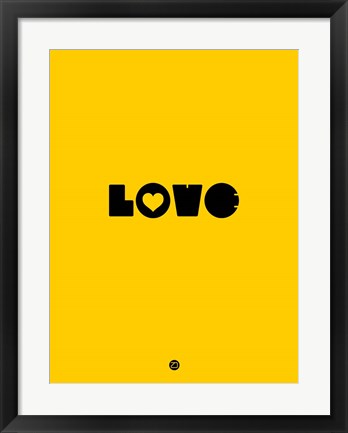 Framed LOVE Yellow Print