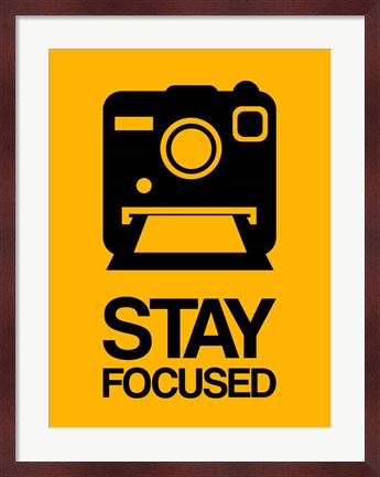 Framed Stay Focused Polaroid Camera 2 Print