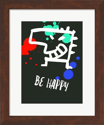Framed Be Happy 2 Print