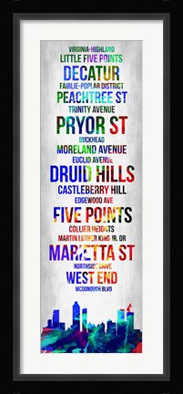 Framed Streets of Atlanta 1 Print