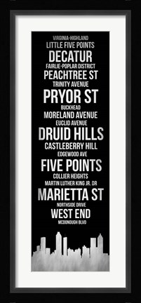 Framed Streets of Atlanta 2 Print