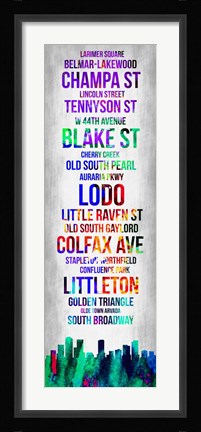 Framed Streets of Denver 1 Print