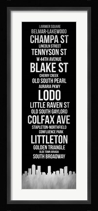 Framed Streets of Denver 2 Print