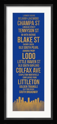 Framed Streets of Denver 3 Print