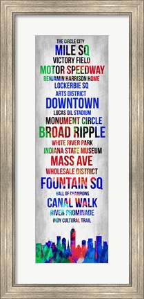 Framed Streets of Indianapolis 1 Print