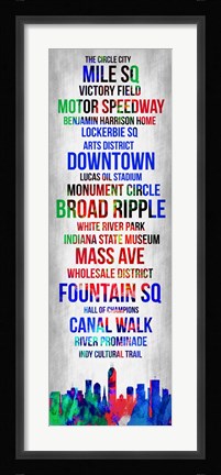 Framed Streets of Indianapolis 1 Print