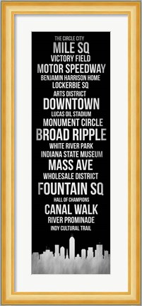 Framed Streets of Indianapolis 2 Print