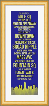 Framed Streets of Indianapolis 3 Print