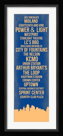 Framed Streets of Kansas 3 Print