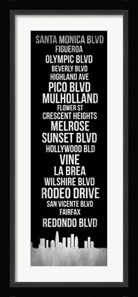 Framed Streets of Los Angeles 2 Print