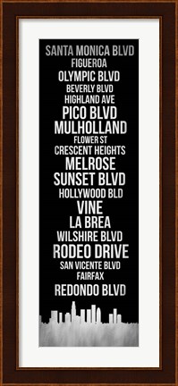 Framed Streets of Los Angeles 2 Print