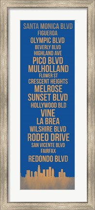 Framed Streets of Los Angeles 3 Print