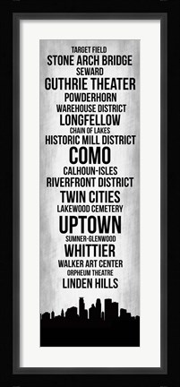 Framed Streets of Minneapolis 4 Print