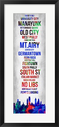 Framed Streets of Philadelphia 1 Print