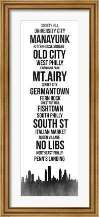 Framed Streets of Philadelphia 3 Print