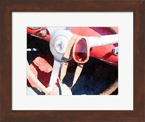 Framed Ferrari Steering Wheel Print