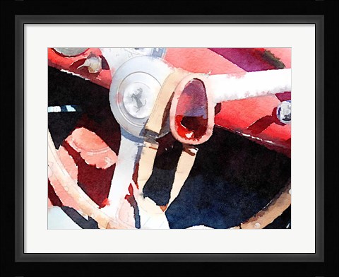 Framed Ferrari Steering Wheel Print