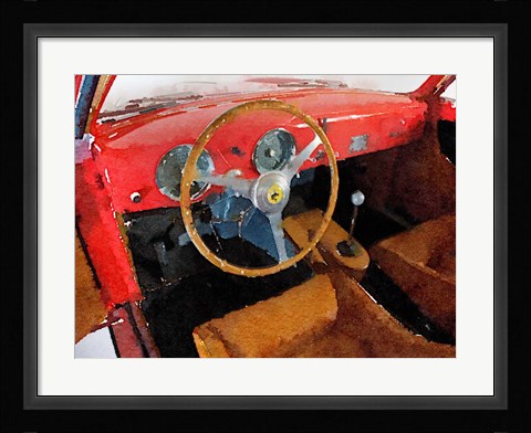 Framed Ferrari 225 S Berlinetta Interior Print