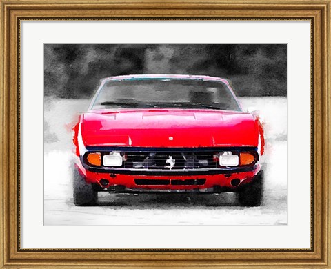 Framed Ferrari 365 GTC4 Front Print