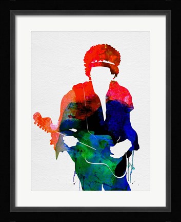 Framed Jimi Watercolor Print