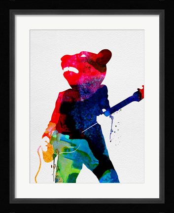 Framed Teddybear Watercolor Print