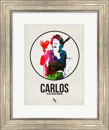 Framed Carlos Watercolor Print