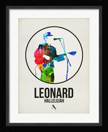 Framed Leonard Watercolor Print