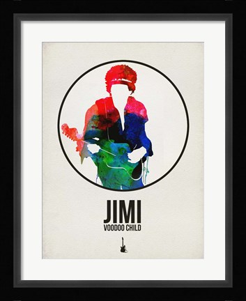 Framed Jimi Watercolor Print