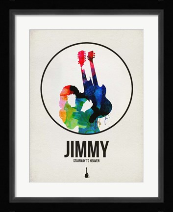 Framed Jimmi Watercolor Print