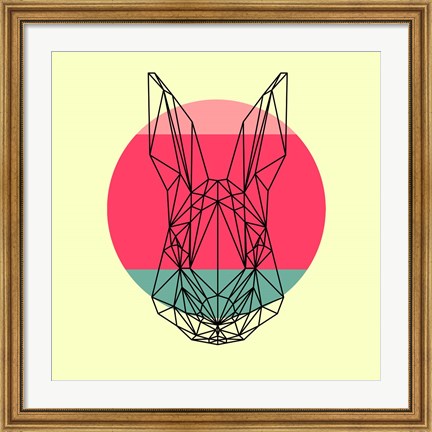 Framed Rabbit and Sunset Print