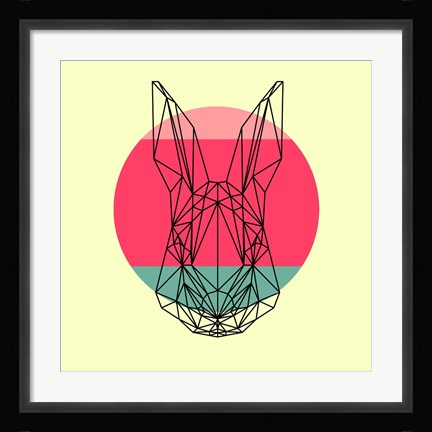 Framed Rabbit and Sunset Print