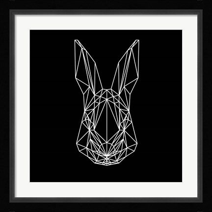 Framed Rabbit on Black Print