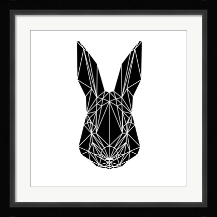 Framed Black Rabbit Print