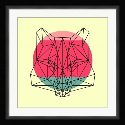 Framed Fox and Sunset Print