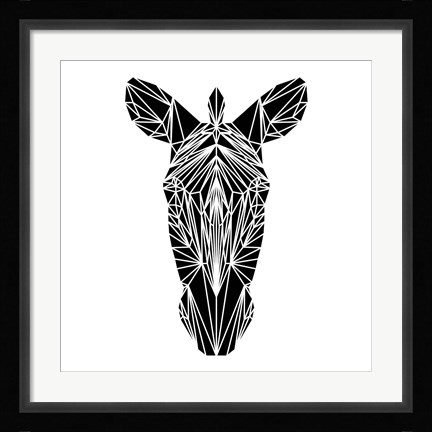 Framed Black Zebra Print