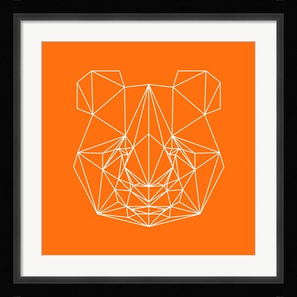 Framed Panda on Orange Print