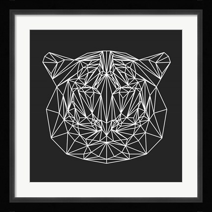 Framed Tiger on Black Print