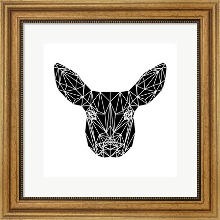 Framed Black Baby Deer Print