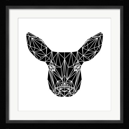 Framed Black Baby Deer Print