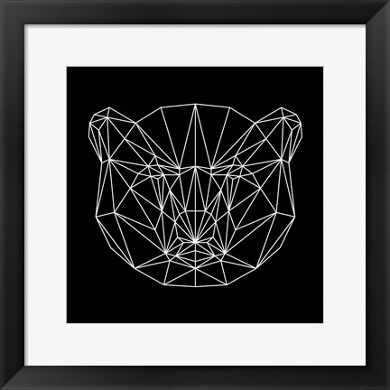 Framed Bear Polygon Print