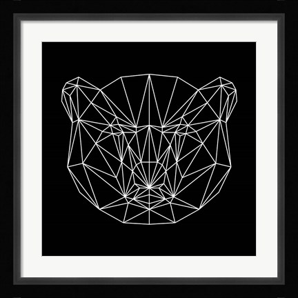 Framed Bear Polygon Print