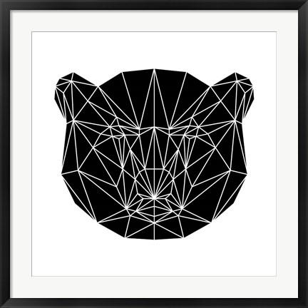 Framed Black Bear Polygon Print