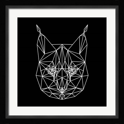 Framed Bobcat Polygon1 Print