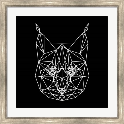 Framed Bobcat Polygon1 Print