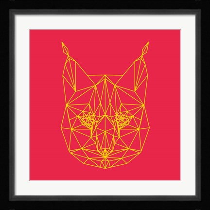 Framed Bobcat Polygon 2 Print